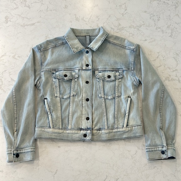 Athleta Double Time Denim Jacket Women’s Small - Picture 2 of 16